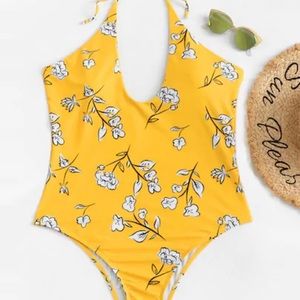 halter one piece swimsuit